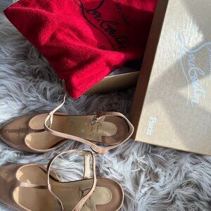 Christian Louboutin Nude Patton Leather Heels